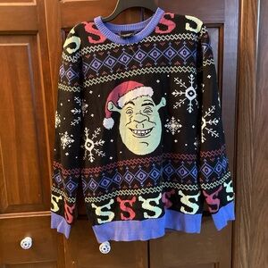 NEW Shrek Dreamworks Holiday Festive ogre character Ugly Christmas Sweater  Med